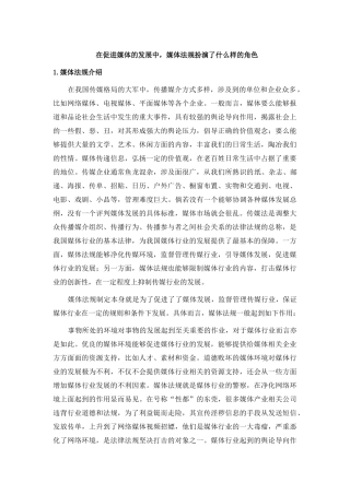 在促进媒体的发展中，媒体法规扮演了什么样的角色 