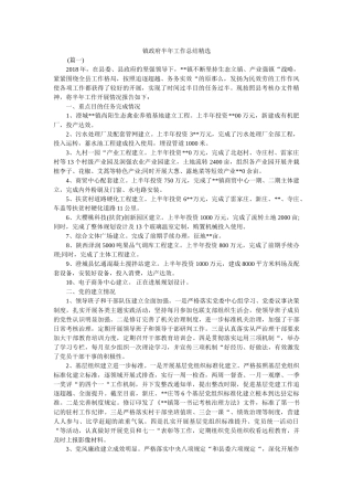 镇政府半年工作总结精选精选 