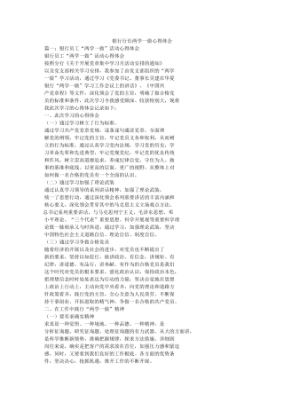 银行行长两学一做心得体会 