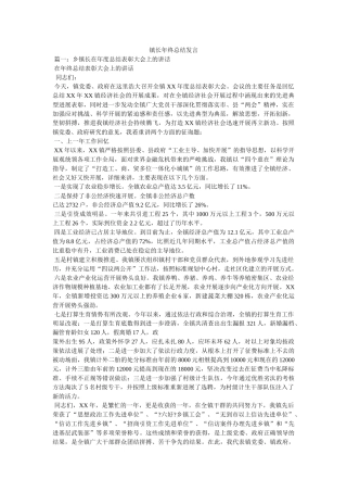镇长年终总结发言精选 