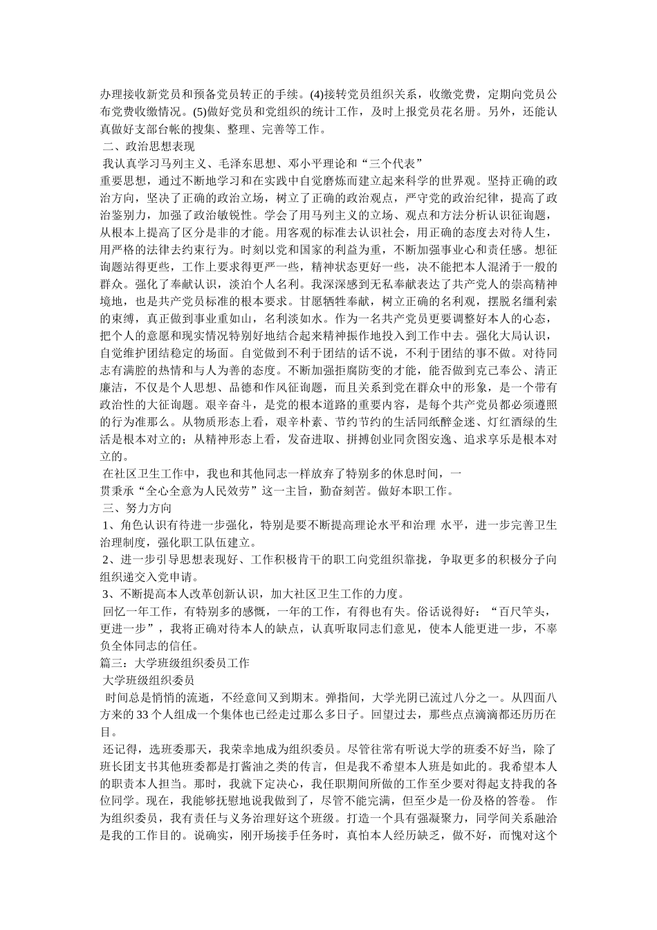 组织委员工作总结 _第2页
