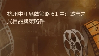 杭州中江品牌策略61中江城市之光项目品牌策略课件