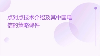 点对点技术介绍及其中国电信的策略课件