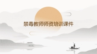 禁毒教师师资培训课件