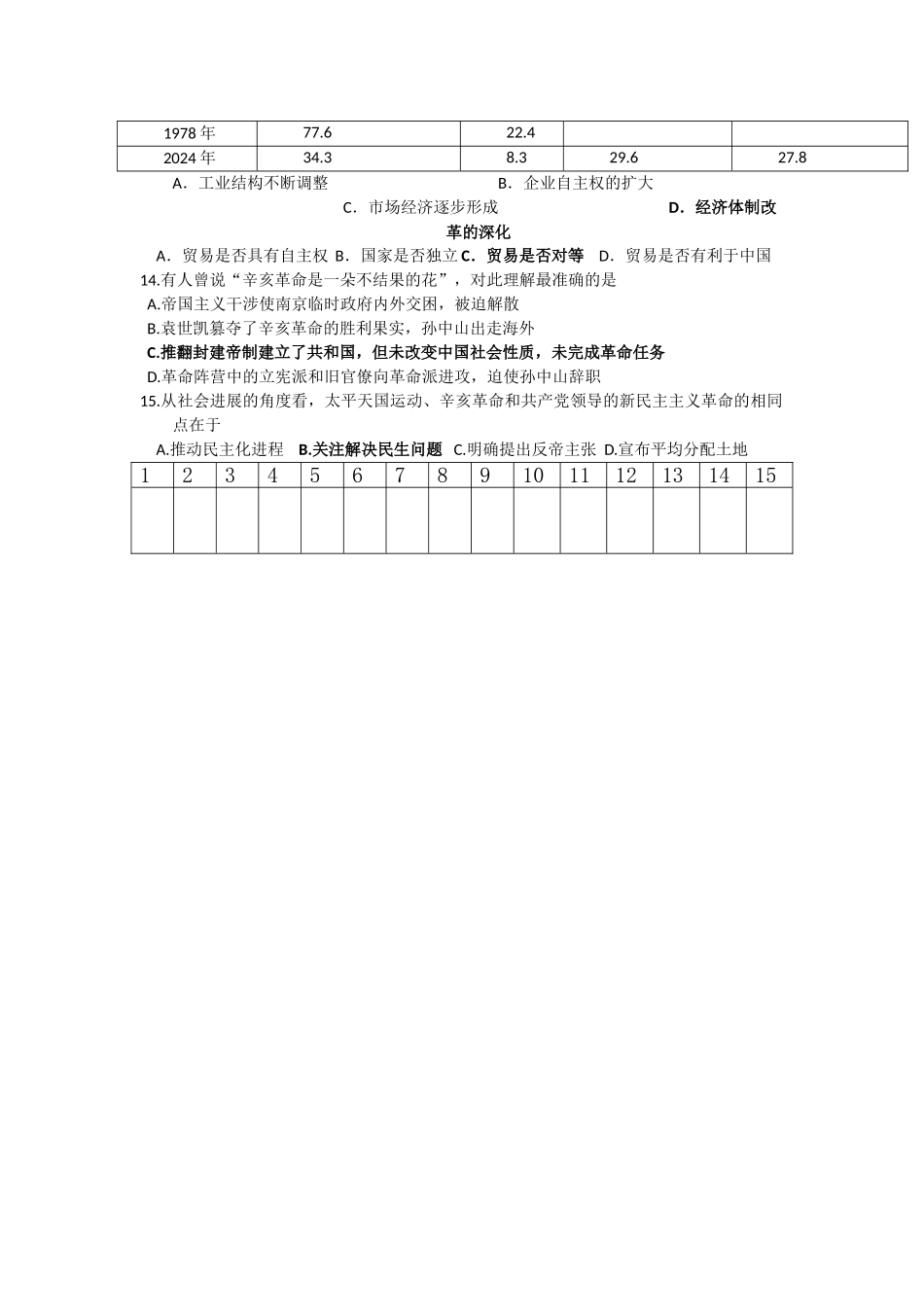 2024-2024年高考历史易考点练习题9_第3页