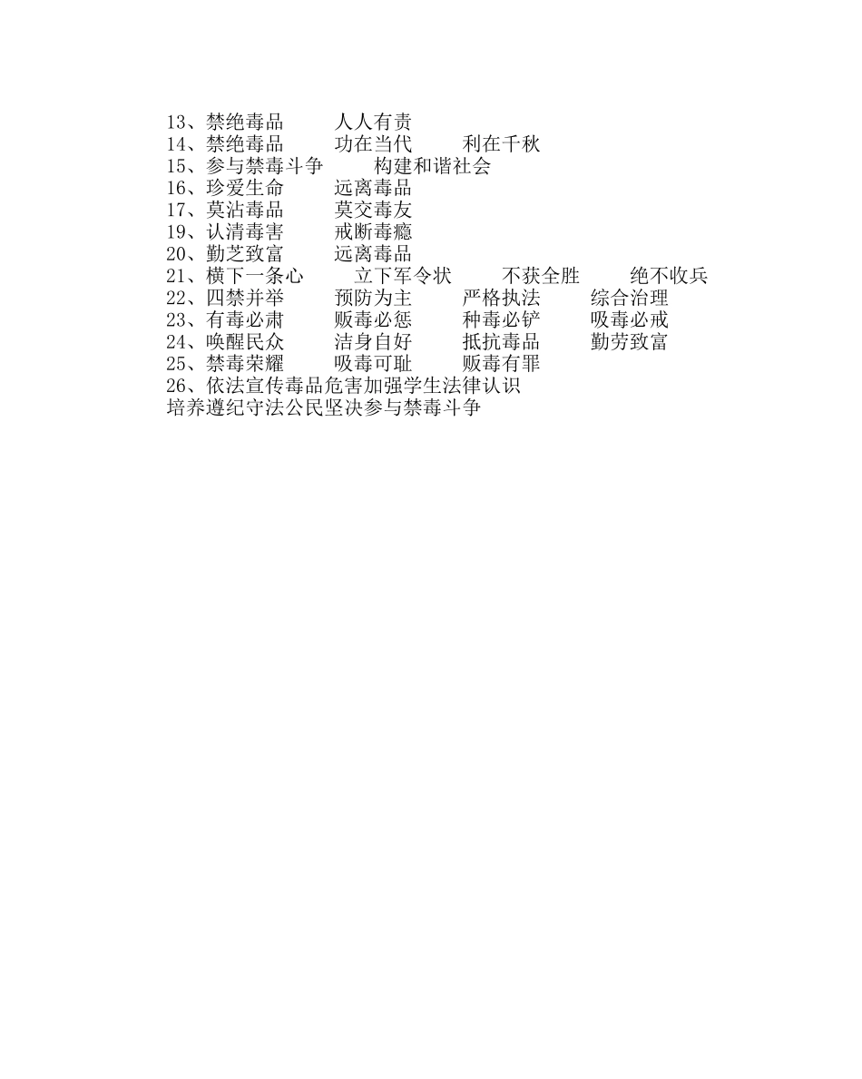政教处范文小学禁毒教育活动方案 _第3页