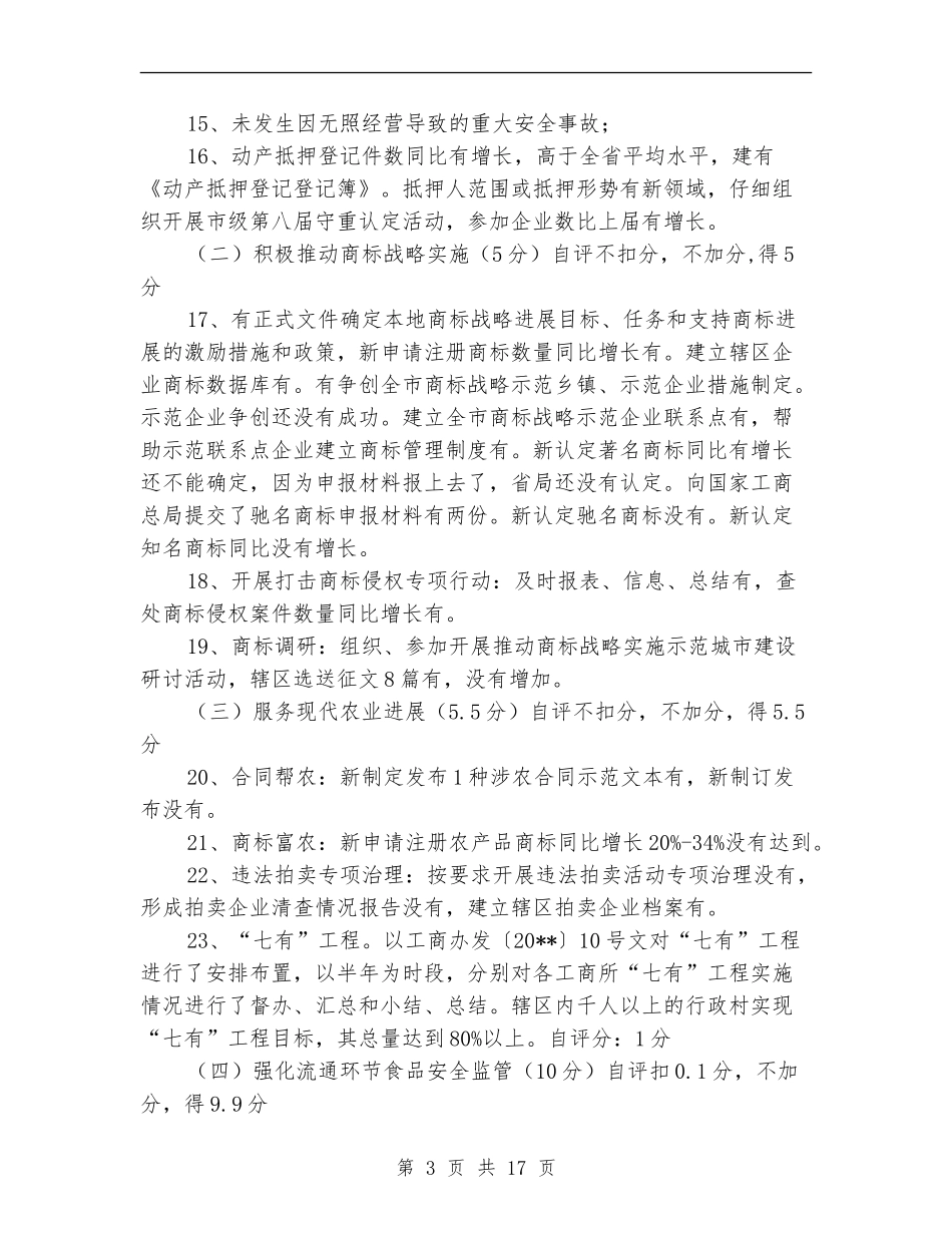 工商局工作完成情况自查汇报_第3页