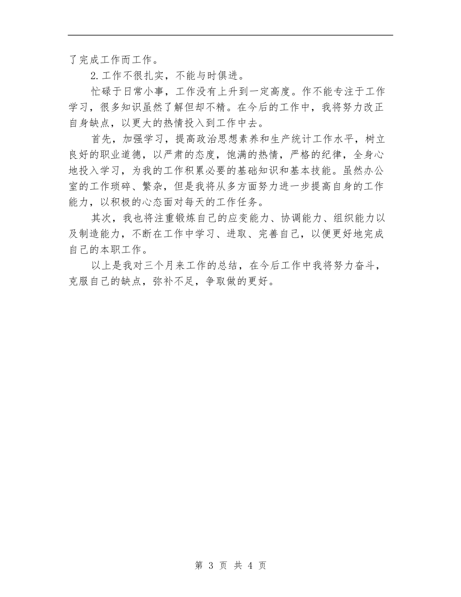 统计人员试用期满转正总结报告_第3页