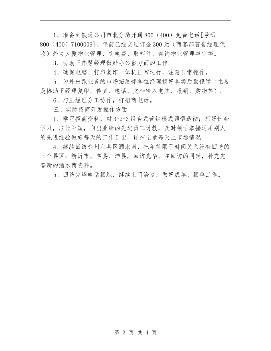 销售人员个人工作计划2024年度_第3页