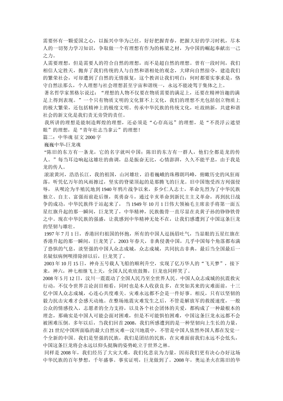 中华魂相关的征文 _第2页