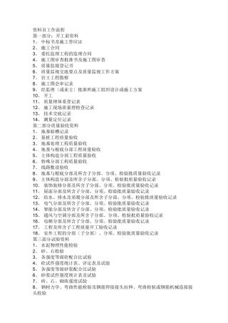 资料员之工作流程