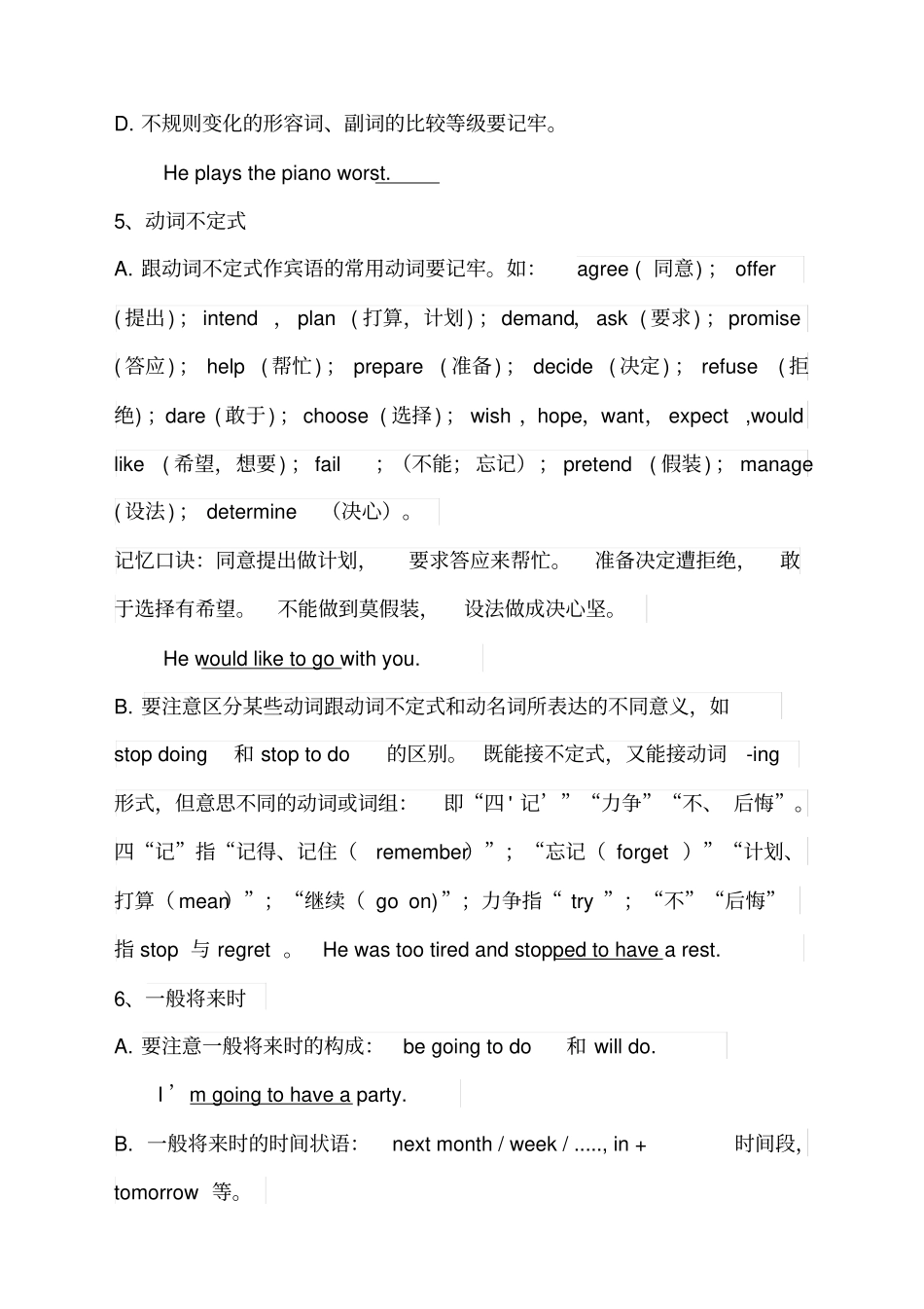 人教版八年级英语上册重点语法及句型归纳_第2页