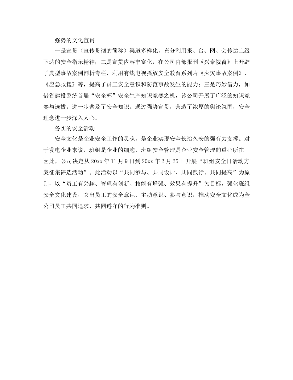 《安全管理》之发电公司创新安全管理 推广安全文化 _第2页