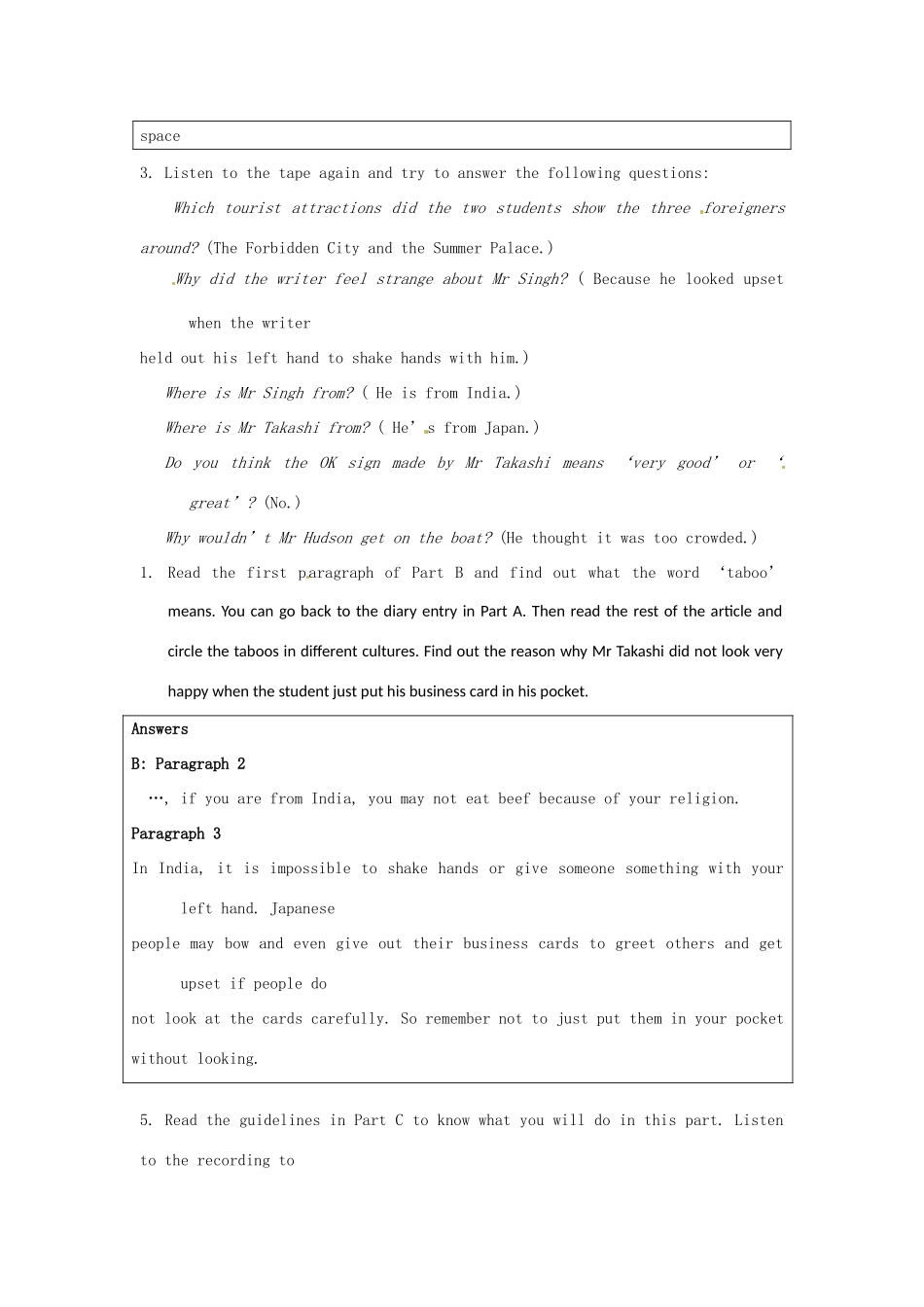 高中英语 Unit3《Understanding each other-Task1》教案 牛津译林版选修6_第3页