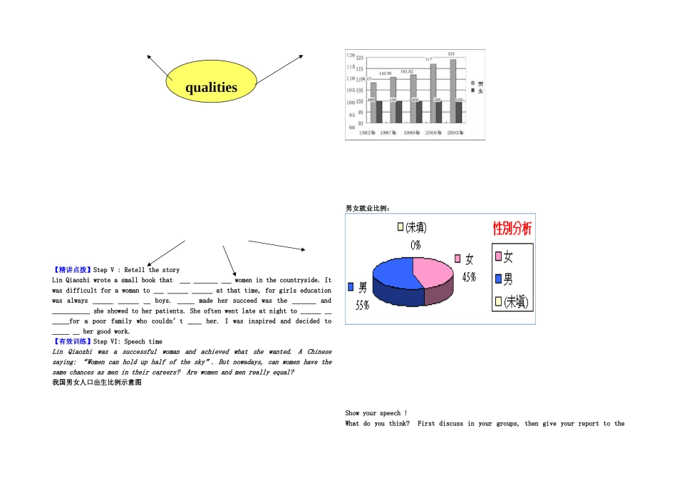 高中英语 Unit1 Women of achievement教案 新人教版必修4-新人教版高一必修4英语教案_第2页