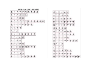 (完整版)一二年级常用字笔顺