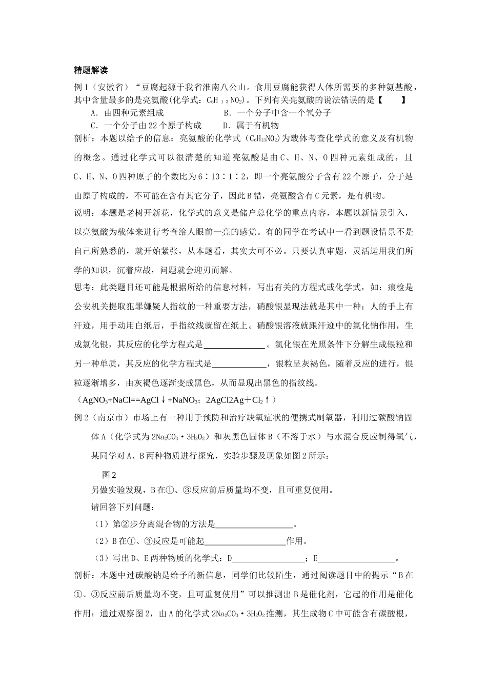 中考化学信息给予题 _第2页