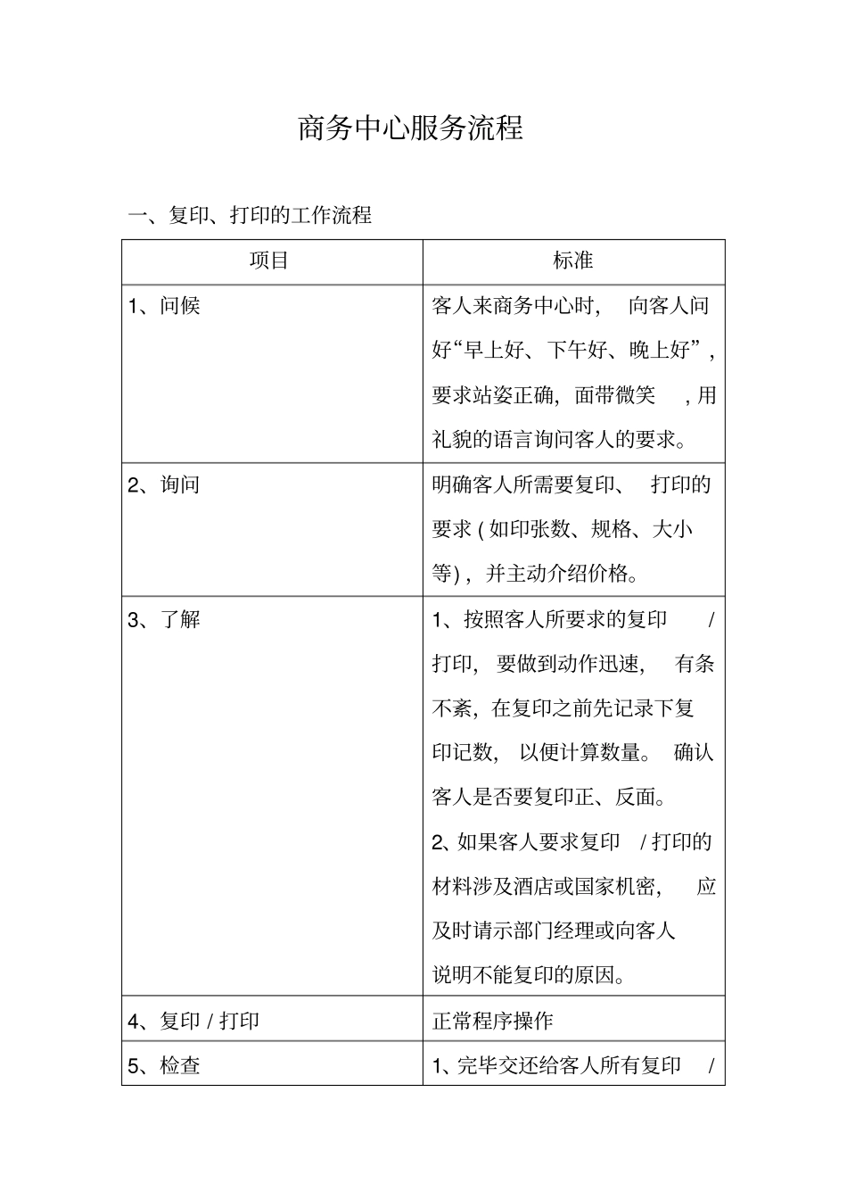 商务中心服务流程_第1页