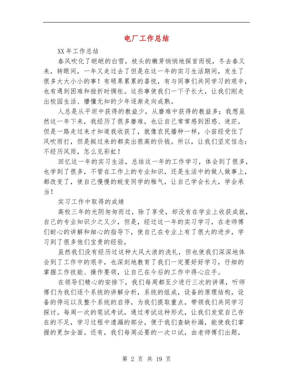 电厂工作总结_第2页