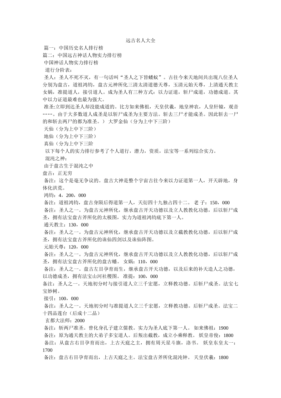 远古名人大全 _第1页