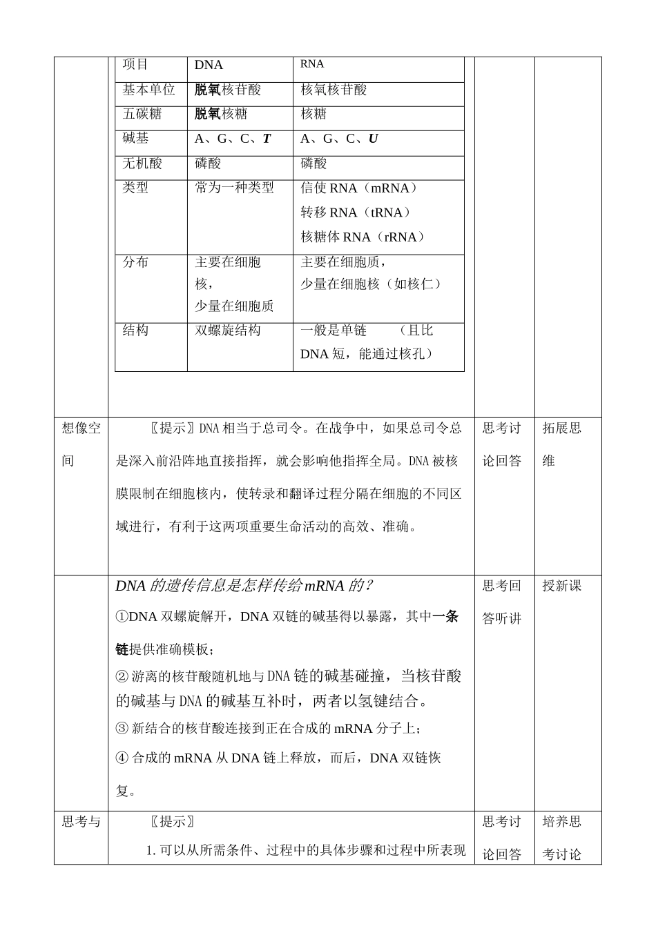 第四章 基因的表达  第1节 基因指导蛋白质的合成_第3页