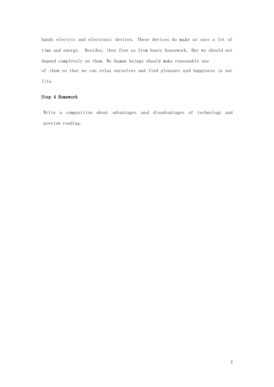 高中英语 Unit 1《Living with technology》Welcome to the Unit教案2 译林版选修7_第2页
