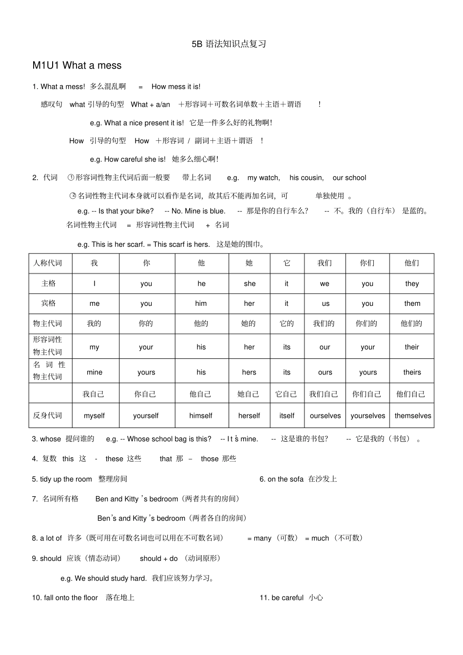 (完整)上海牛津英语5B语法知识点复习,推荐文档_第1页