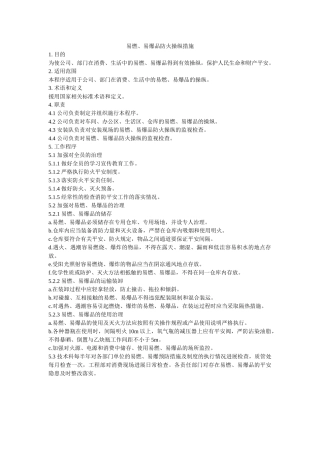 易燃、ۥ易爆品防火控制措施精选 