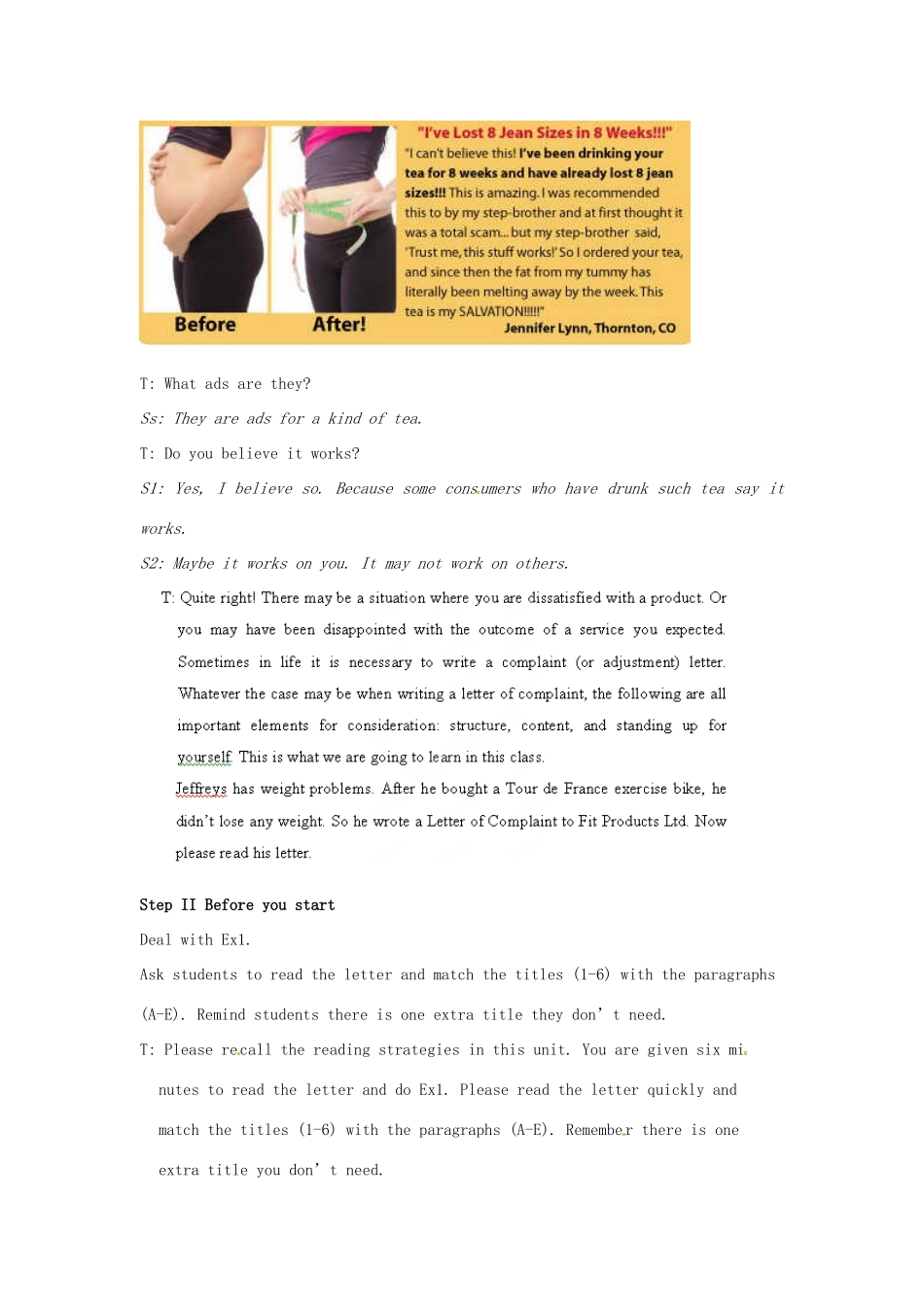 安徽省滁州市第二中学高中英语 Unit23 Conflict The Seventh Period  Communication Workshop (I)教案 北师大版选修8_第3页