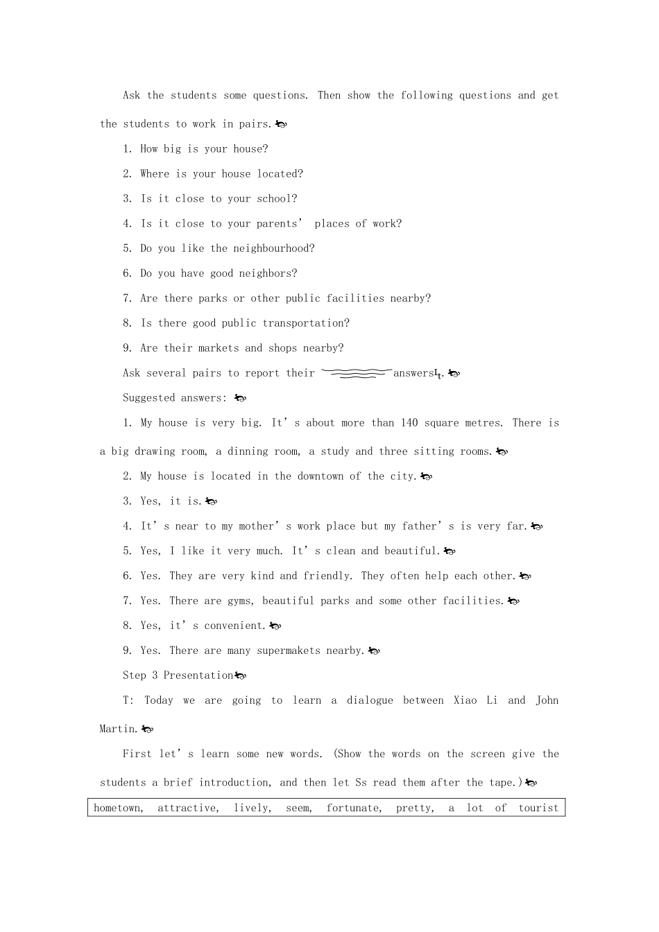 高中英语 Module 4 2nd period教案 外研版必修1_第2页