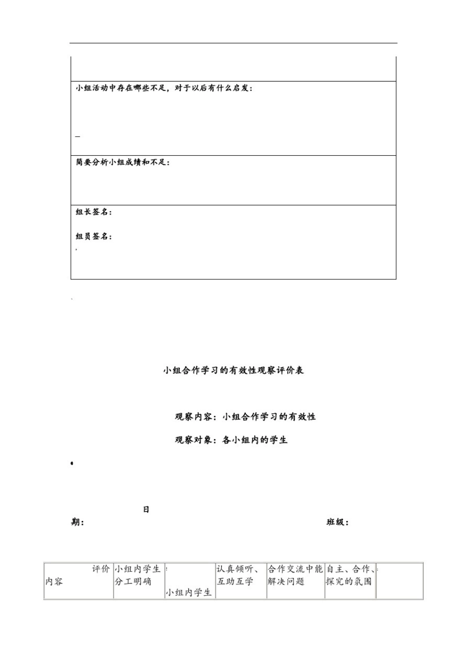 小组合作学习评价表_第3页