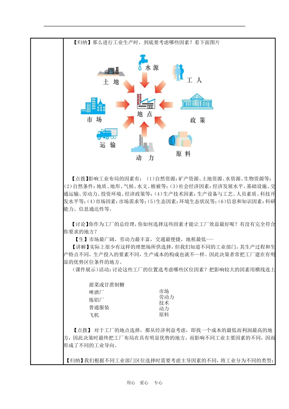 高中地理4.1　工业的区位因素与区位选择　教案1人教版必修2_第2页
