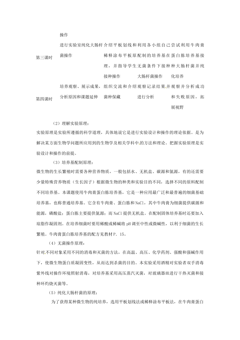 高中生物 2.1《微生物的实验室培养》实验教学设计 新人教版选修1_第2页