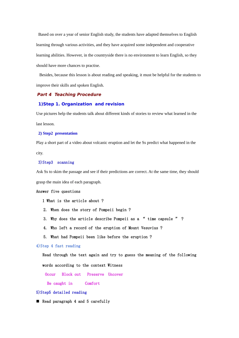 高一英语 Lesson 1《stories from histories》说课稿 新人教版_第3页