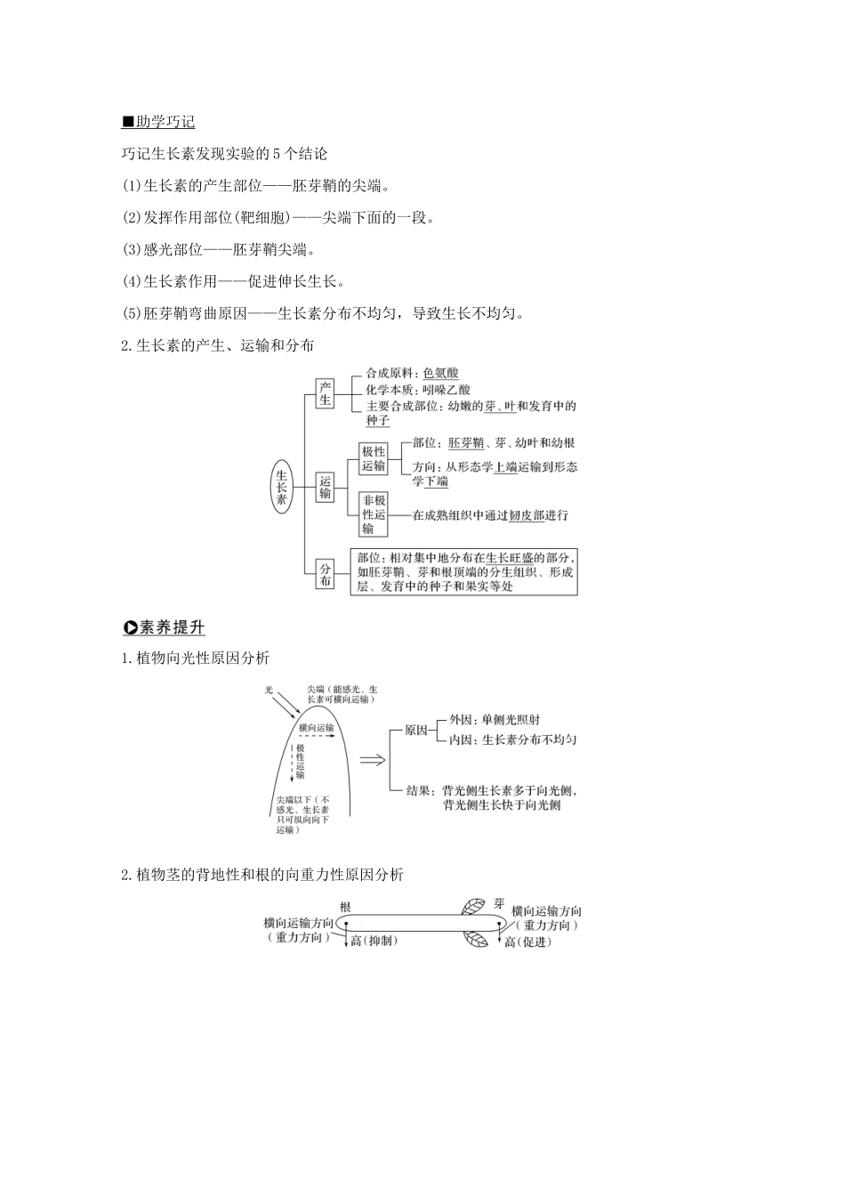 （鲁京津琼）高考生物总复习 第26讲 植物的激素调节教案-人教版高三全册生物教案_第2页