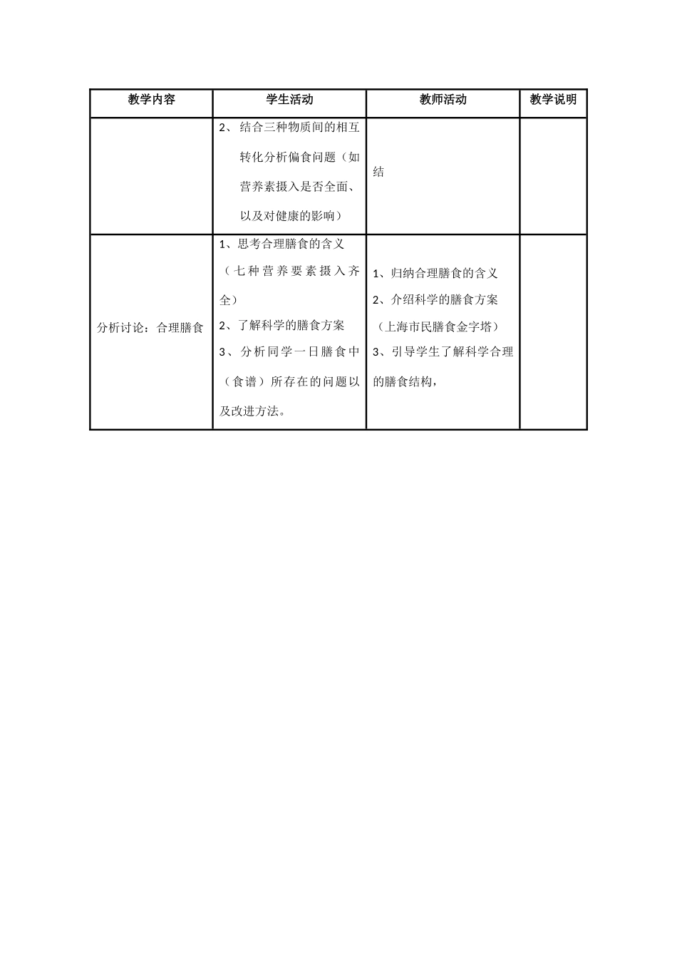 高中生物：4.4《生物体内营养物质的转换》教案（3）沪科版第一册_第3页