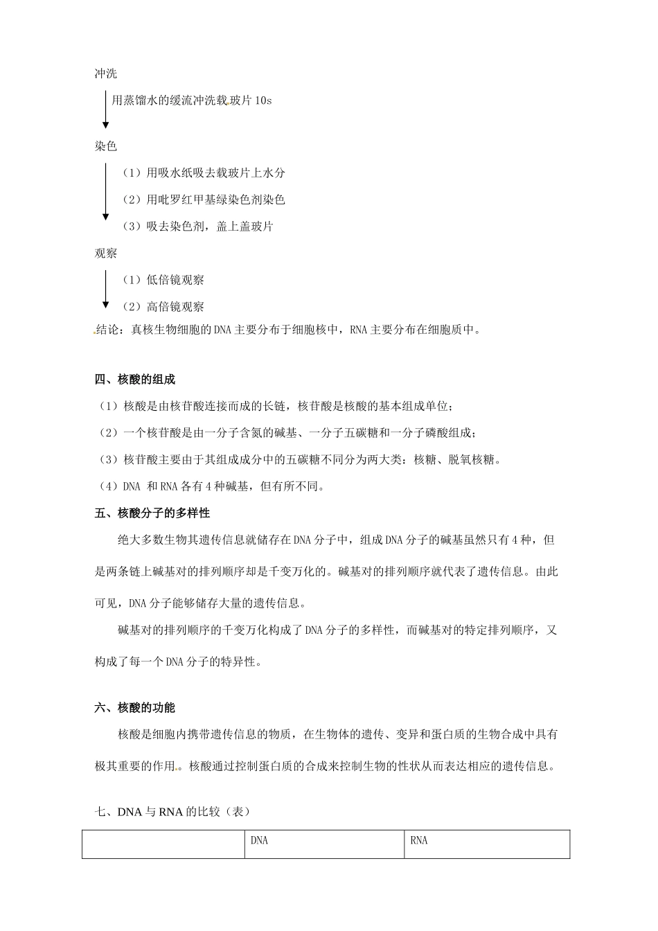 高考生物一轮复习 遗传信息的携带者-核酸教案-人教版高三全册生物教案_第3页