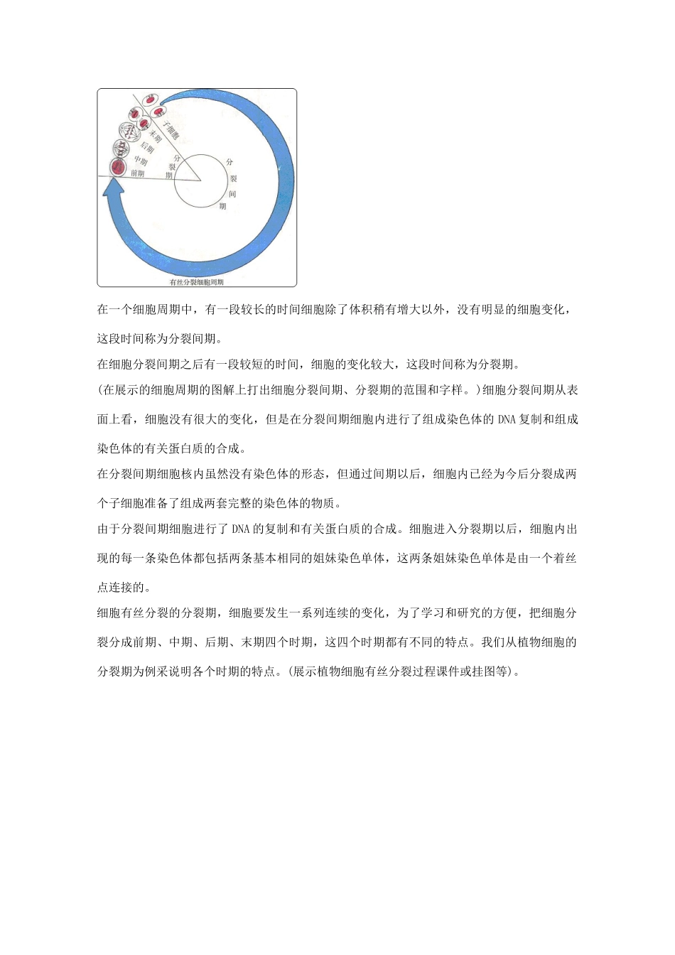 高中生物《细胞的增殖》教案3 浙教版必修1_第2页