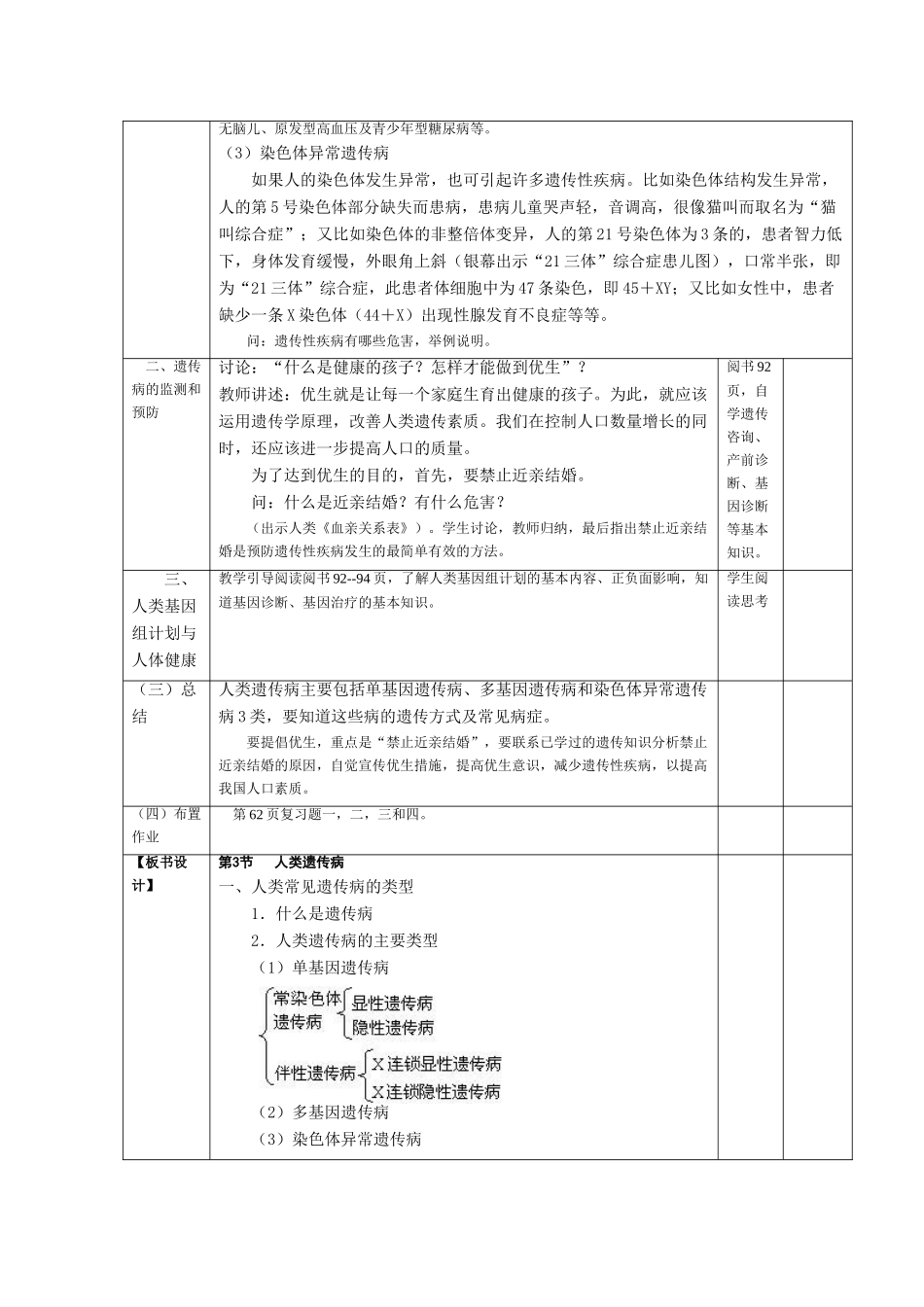 高中生物《人类遗传病》教案10 新人教版必修2_第2页