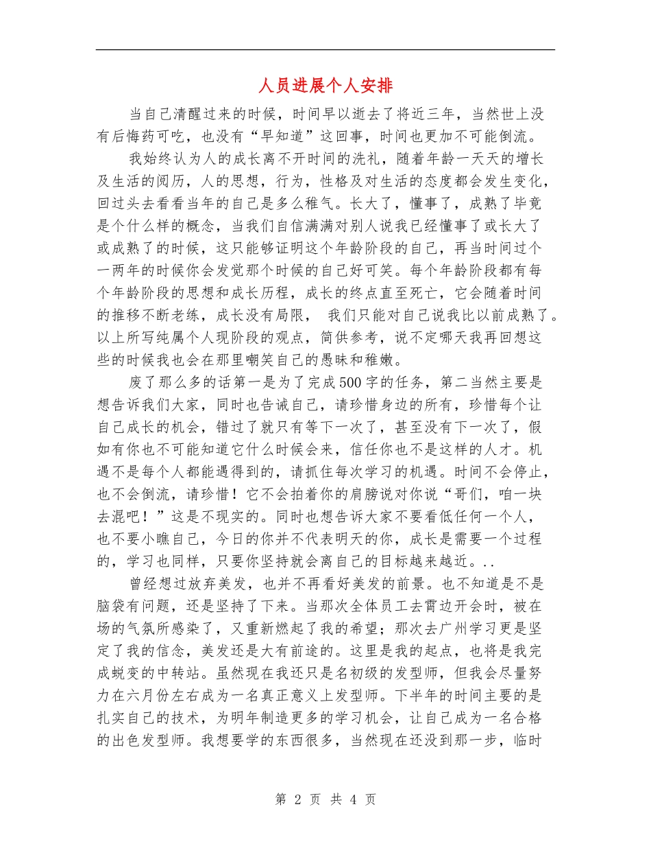 人员发展个人安排_第2页