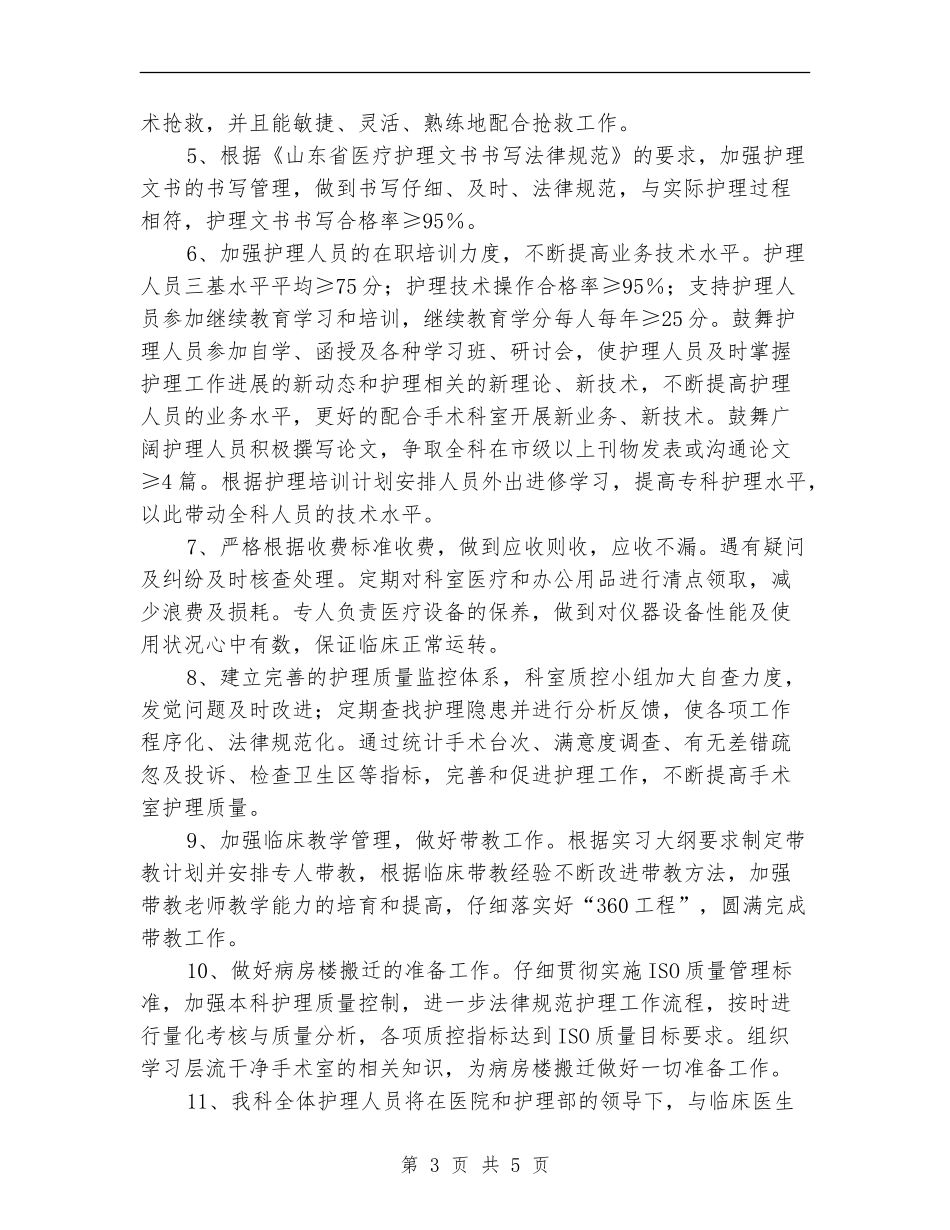 2024手术室护理工作计划1_第3页