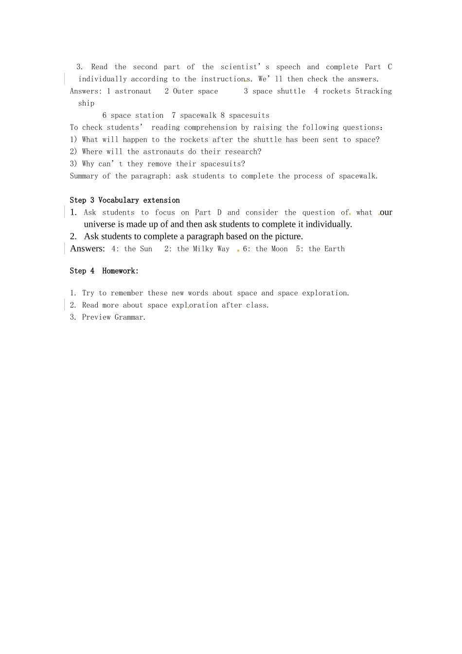 高中英语 Unit1 Tales of the unexplained Word power教学设计 牛津译林版必修2-牛津版高一必修2英语教案_第2页