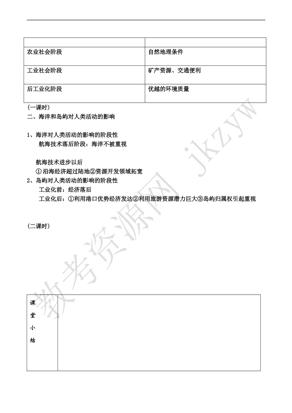 高中地理：第一章 第二节 区域地理环境对人类活动的影响（教案）中图版必修3_第3页