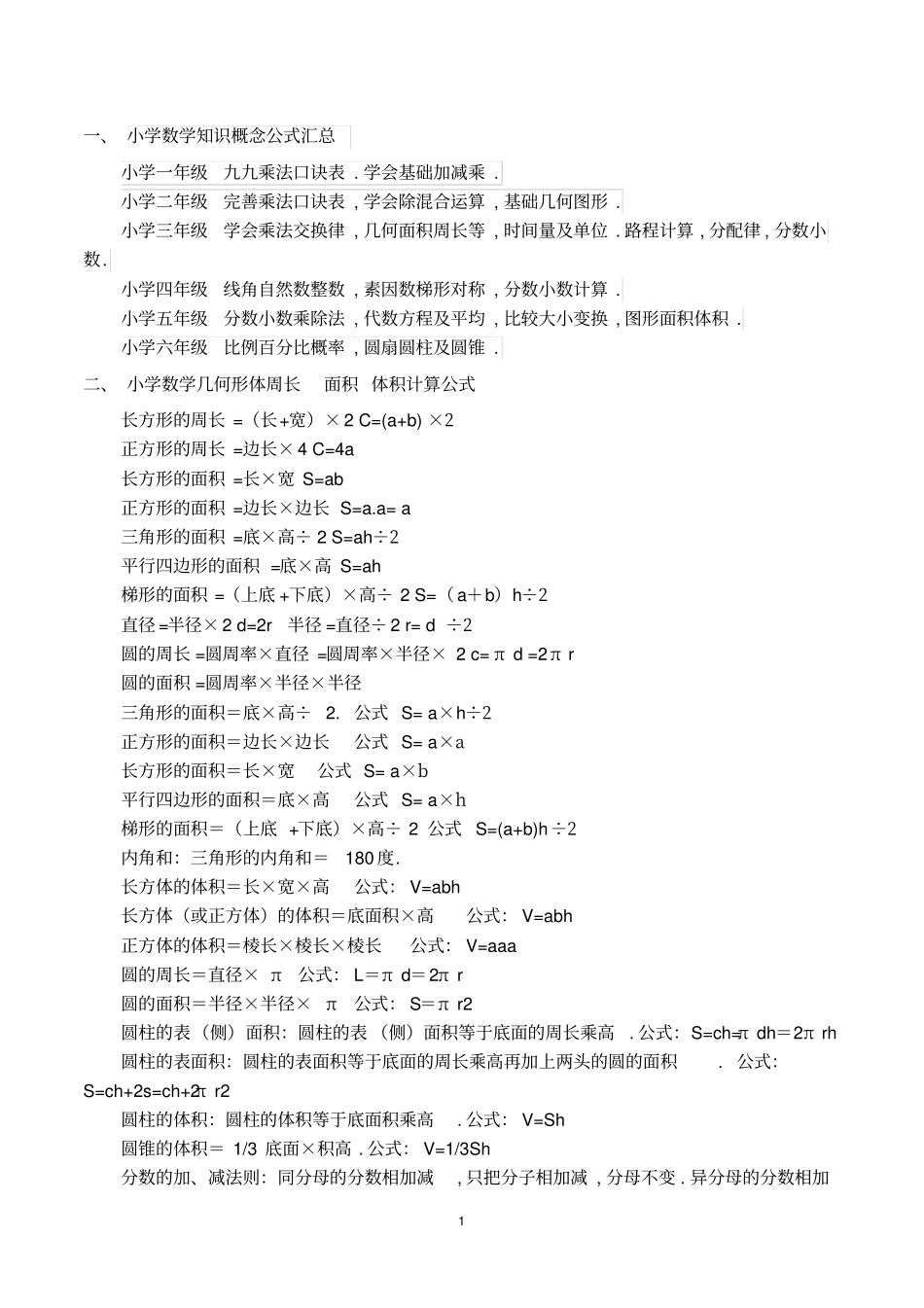 小学数学公式及常见题型_第3页