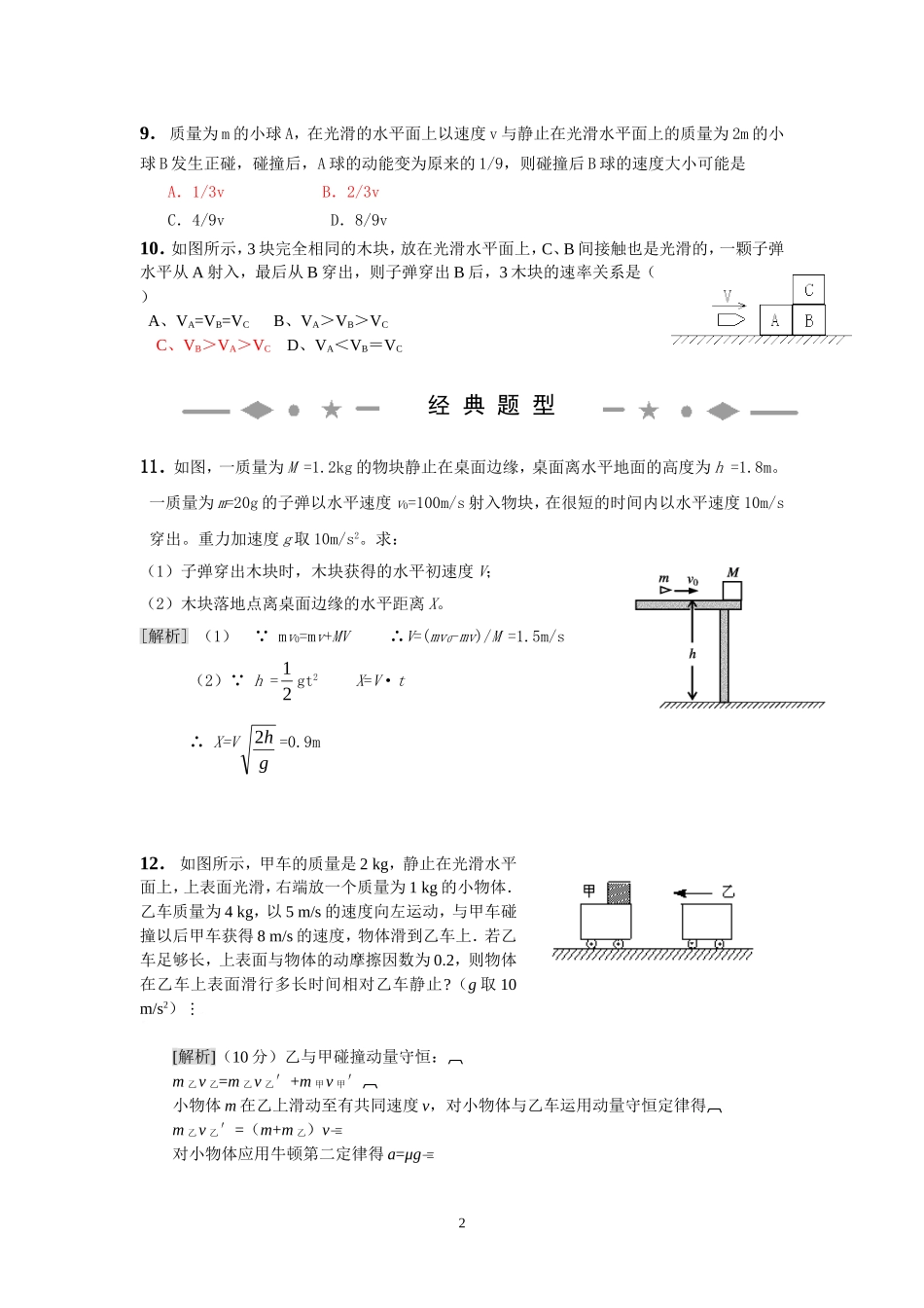 【2】【培优】高二第04次培优材料-动量-教师版_第2页