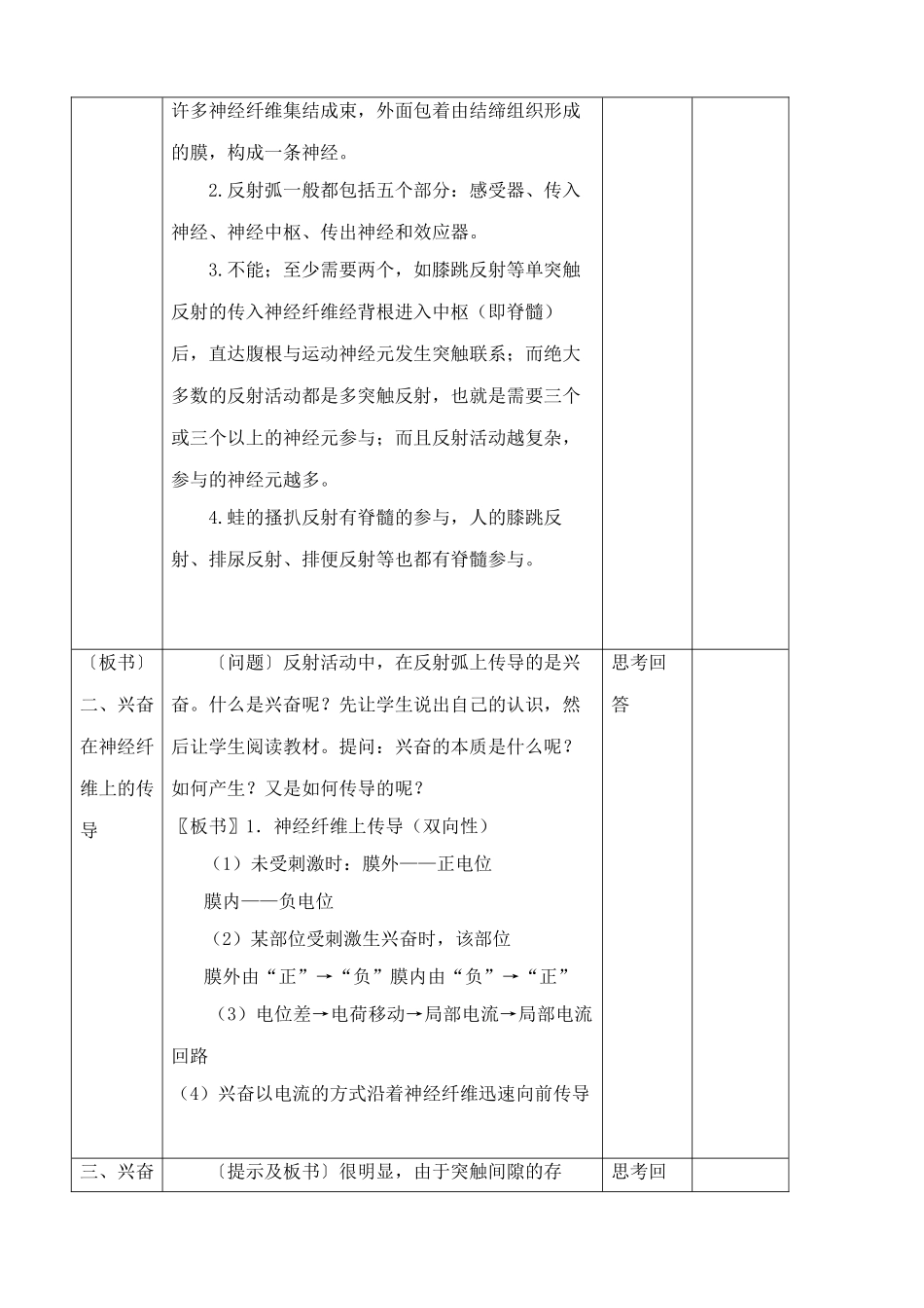 高中生物通过神经系统的调节教案 新课标 人教版 必修3_第2页