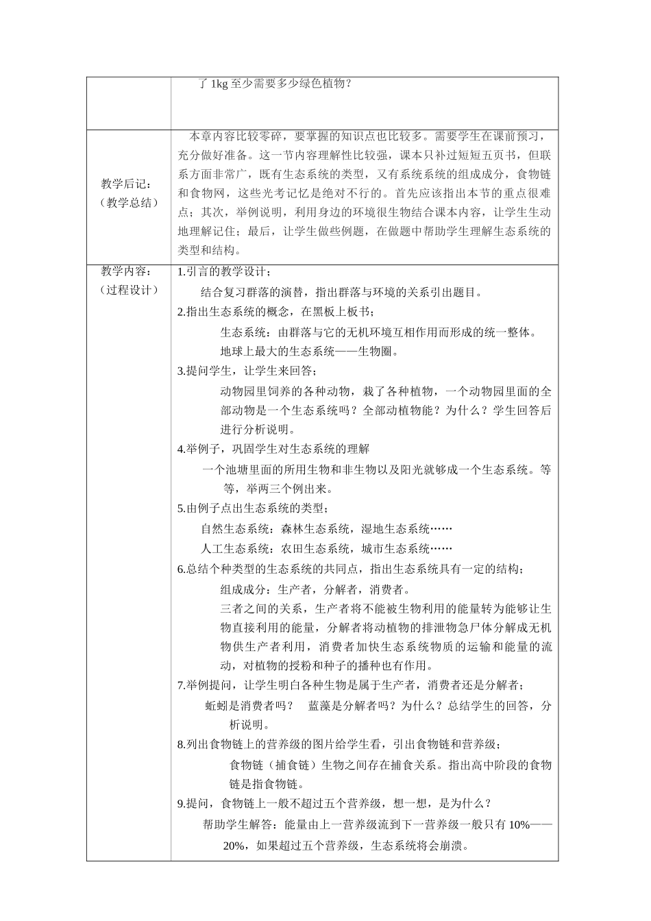 高中生物生态系统的结构教案新人教版必修3_第2页