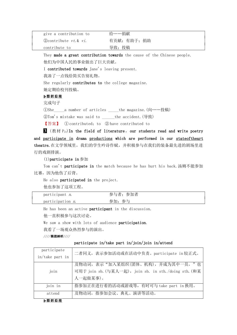 高中英语 Unit 2 Witnessing time Section Ⅲ Word power  Grammar and usage（教师用书）教案 牛津译林版选修9-牛津版高三选修9英语教案_第2页