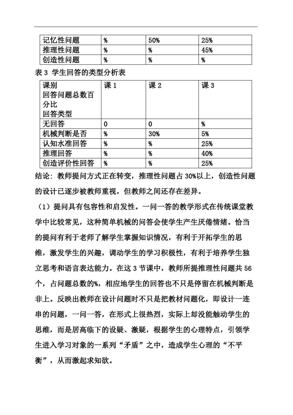 小学数学课堂观察分析诊断报告_第3页