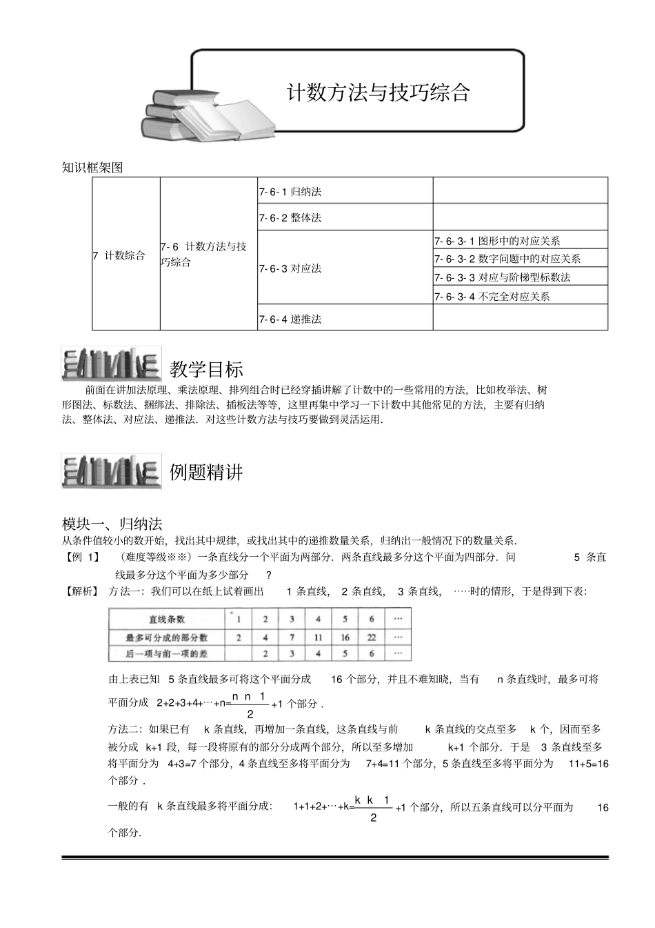 小学奥数计数方法与技巧综合_第1页